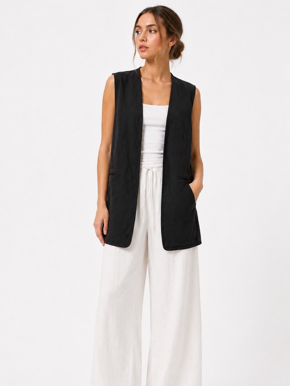 Eileen Fisher Long Open Vest